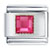 Square July Ruby Color Birthstone Italian Charm