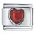 January Garnet Color Heart Birthstone Italian Charm