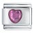 July Ruby Color Heart Birthstone Italian Charm