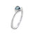 Size 6 Heart Cut Cz Aquamarine Ring