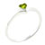 Size 6 August Peridot Color Heart Cut Cz Ring