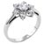Size 7 Round Cut Cz Flower 925 Sterling Silver Ring