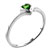 Size 7 Heart Cut Green Cz Ring