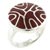 Size 7 Red Mother Of Pearl Swirl Ring