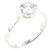 Size7 Round Cut Cz Double Setting Sterling Silver Ring