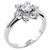 Size 8 Round Cut Cz Flower 925 Sterling Silver Ring