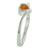 Size 8 Heart Cut Cz Topaz Ring