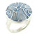 Size 8 Blue Mother Of Pearl Swirl Ring