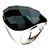 Size8 Black Cut Round Agate Ring