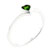 Heart Cut Green Cz Ring