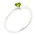 August Peridot Color Heart Cut Cz Ring