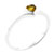 Size 9 Heart Cut Cz Yellow Ring