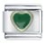 Heart Green Italian Charm