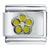 Silver Plated Yellow Flower Italian Charm