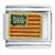 Gold Usa Flag Italian Charm