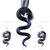 Black Snake Dichroic Glass Pendant And Earring Set
