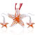 Orange Starfish Murano Glass Pendant And Earring Set