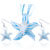 Pale Blue Starfish Murano Glass Pendant And Earring Set
