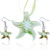 Green Starfish Murano Glass Pendant And Earring Set