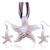 Bean Red Starfish Murano Glass Pendant And Earring Set