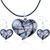 Silver Heart Pendant And Earring Set