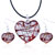 Red Heart Pendant And Earring Set
