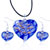 Blue Heart Pendant And Earring Set