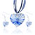 Blue Waveline Heart Shaped Pendant And Earring Set