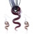 Brown Snake Dichroic Glass Pendant And Earring Set