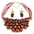 Bling Jewelry Characteristic Design Brown Pearls Necklace And Earrings Set Fits Banquet Pendant