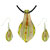 Spring Green Leaf Murano Glass Pendant