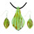 Green And Amber Murano Glass Pendant