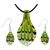 Lime Green Waved Murano Glass Pendant