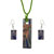 Blue And Silver Rectangle Pendant