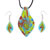 Multicolored Turquoise Teardrop Pendant