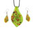 Multicolored Lime Green Teardrop Pendant