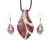 Subtle Red And White Teardrop Pendant