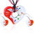 Red And White Speckled Heart Pendant And Earring Set