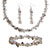 Smoke Gray Stone Jewelry Set Necklace