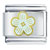 White Gold Tone Flower Italian Charm