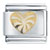 Gold Plated White Heart Italian Charm