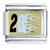 White Number 20 Italian Charm