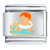 Orange Haired Baby Swimming Italian Charm