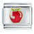 Worm And Apple Italian Charm