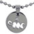 Aquarius Round With Rhinestone Crystal Stainless Steel Medallion Pendant Necklace Zodiac Pendant