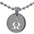 Leo Round With Rhinestone Crystal Stainless Steel Medallion Pendant Necklace Zodiac Pendant