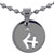 Sagittarius Round With Rhinestone Crystal Stainless Steel Medallion Pendant Necklace Zodiac Pendant