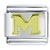 Gold Plated Letter M Charm Italian Charm