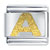 Gold Tone Textured Letter A Italian Charm