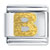 Gold Tone Textured Letter B Italian Charm